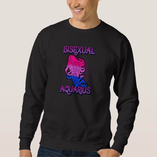 Bisexual Aquarius Zodiac Sign Birthday Horoscope L Sweatshirt (Vorderseite)