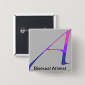 Bisexual-Atheisten-Button Button (Vorne & Hinten)