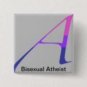 Bisexual-Atheisten-Button Button (Vorderseite)