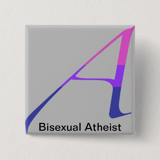 Bisexual-Atheisten-Button Button (Vorderseite)