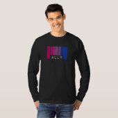 Bisexual Barcode Pride Ally Quee ästhetische Lgbtq T-Shirt (Vorne ganz)