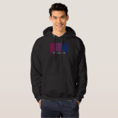 Bisexual Barcode Pride Colorado Que Ästhetik Hoodie (Vorne ganz)
