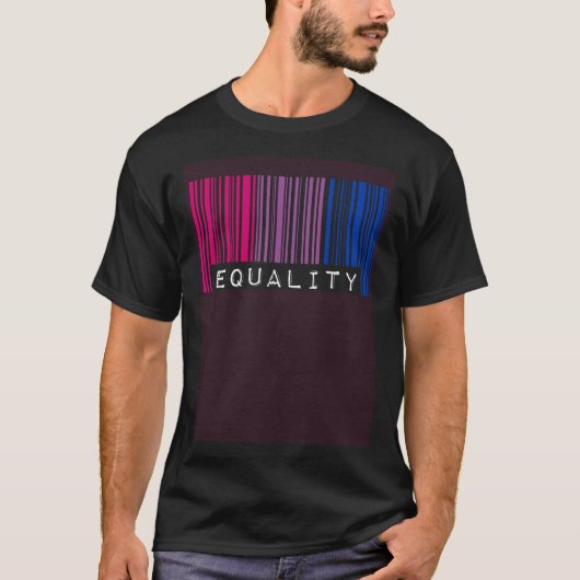 Bisexual Barcode Pride Equality Queer Aesthetic LG T-Shirt (Vorderseite)