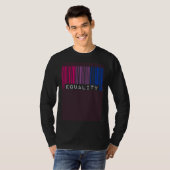 Bisexual Barcode Pride Equality Queer Aesthetic LG T-Shirt (Vorne ganz)