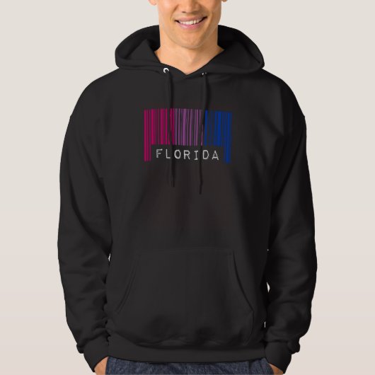 Bisexual Barcode Pride Florida Queer Aesthetic LGB Hoodie (Vorderseite)