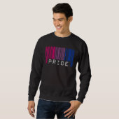 Bisexual Barcode Pride Month Queer Aesthetic LGBTQ Sweatshirt (Vorne ganz)