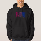 Bisexual Barcode Pride Washington DC Queer Aesthet Hoodie (Vorderseite)