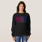 Bisexual Barcode Pride Washington DC Queer Aesthet Sweatshirt (Vorne ganz)