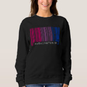 Bisexual Barcode Pride Washington DC Queer Aesthet Sweatshirt (Vorderseite)