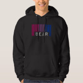 Bisexual Bear Barcode Cute and Chubby Bisexual Pri Hoodie (Vorderseite)