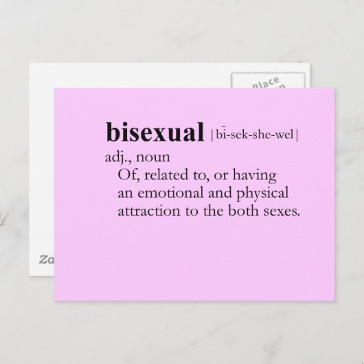 BISEXUAL (Begriffsbestimmung) Postkarte (Vorne/Hinten)