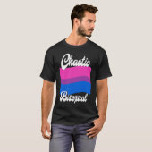 Bisexual Bi Pride Flag Chaotic Bisexual T-Shirt (Vorne ganz)