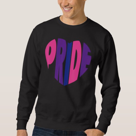 Bisexual Bi Pride Flag Herzerstolz Sweatshirt (Vorderseite)