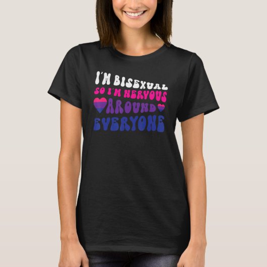 Bisexual Bi Pride Flag Ich bin Bisexual, also bin T-Shirt (Vorderseite)