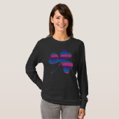Bisexual Bi Pride Flag Kleeblatt St Patricks Day T-Shirt (Vorne ganz)
