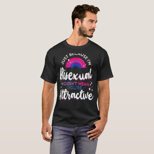Bisexual Bi Pride Flag nur weil ich Bisexuell D bi T-Shirt (Vorne ganz)