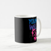 Bisexual Bi Pride Flag Young Wild and Bi Kaffeetasse (VorderseiteRechts)