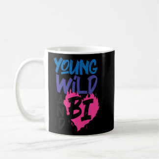 Bisexual Bi Pride Flag Young Wild and Bi Kaffeetasse