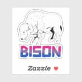 Bisexual Bison Aufkleber (Blatt)