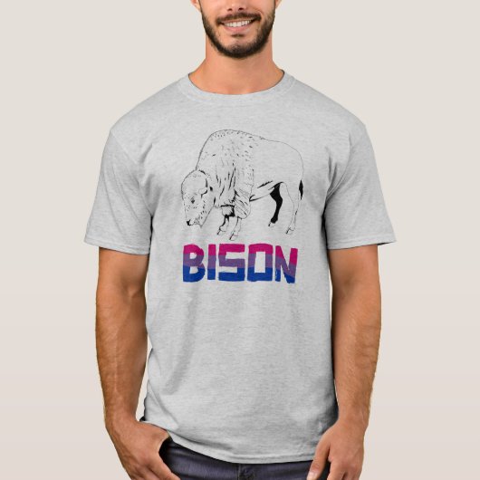 Bisexual Bison T-Shirt (Vorderseite)