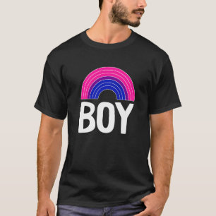 Bisexual Boy Rainbow Lgbt Q Cool Subtle Bi Prix F T-Shirt