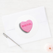 Bisexual Candy Heart Runder Aufkleber (Umschlag)