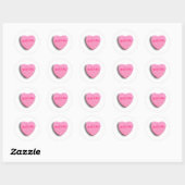 Bisexual Candy Heart Runder Aufkleber (Blatt)