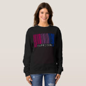 Bisexual Capricorn Barcode Pride Flag Zodiac Sign  Sweatshirt (Vorne ganz)