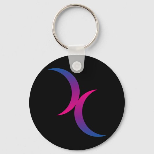 Bisexual double moons schlüsselanhänger (Vorderseite)