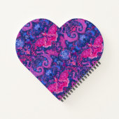 Bisexual Dragon Damask - Bi Pride Flag Colors Notizblock (Rückseite)