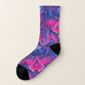 Bisexual Dragon Damask - Bi Pride Flag Colors Socken (Links - Außen)