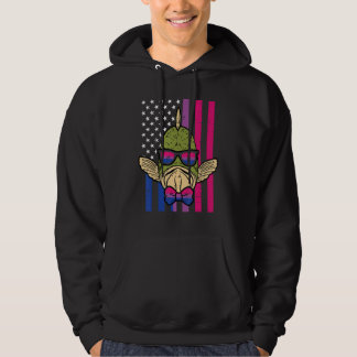 Bisexual Fish US Flag Bi Pride Flag Lgbt Patriotic Hoodie