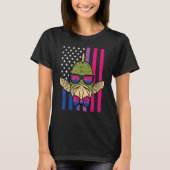 Bisexual Fish US Flag Bi Pride Flag Lgbt Patriotic T-Shirt (Vorderseite)
