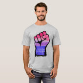 Bisexual Fist Pride T - Shirt (Vorne ganz)