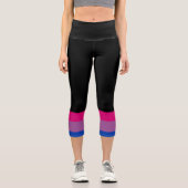 Bisexual Flag Capri Leggings (Vorderseite)