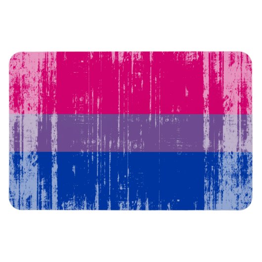 BISEXUAL FLAG DISTRESSED -.png Magnet (Horizontal)