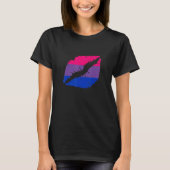 Bisexual Flag Lips LGBTQ Bisexual Pride Bi Pride B T-Shirt (Vorderseite)