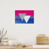 BISEXUAL FLAG ORIGINAL MIT SYMBOL -.pnng Poster (Küche)