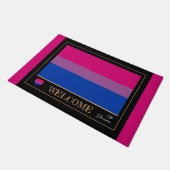 Bisexual Flag & Pride Community House mats / LGBT Fußmatte (Schrägansicht)