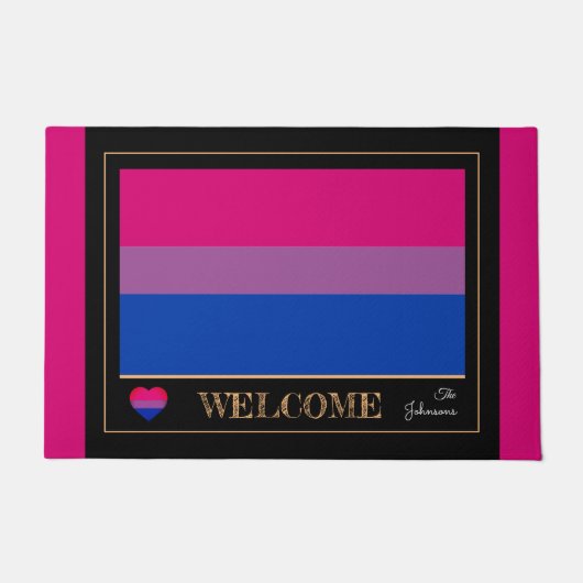 Bisexual Flag & Pride Community House mats / LGBT Fußmatte (Vorderseite)