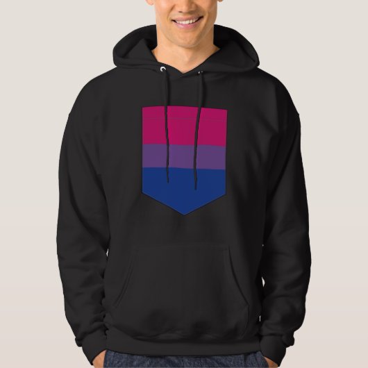 Bisexual Flag Printed Bag Bisexual Pride Hoodie (Vorderseite)