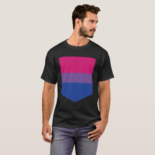 Bisexual Flag Printed Bag Bisexual Pride T-Shirt (Vorne ganz)