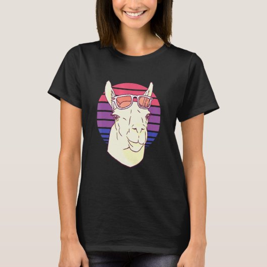 Bisexual Gay Pride Llama Lgbt Sonnenbrille T-Shirt (Vorderseite)