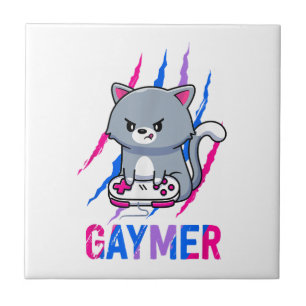 Bisexual Gaymer Geek Pride LGBT Video Game Liebhab Fliese