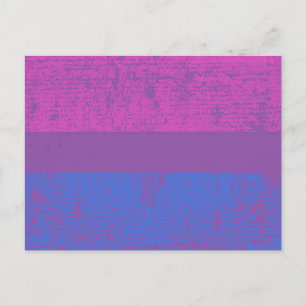Bisexual Grunge Flag Colors Postkarte
