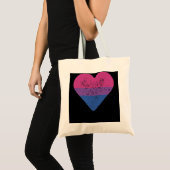 Bisexual Heart Bisexuality Bi Liebe Flag LGBTQ Pri Tragetasche (Vorderseite (Produkt))