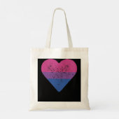 Bisexual Heart Bisexuality Bi Liebe Flag LGBTQ Pri Tragetasche (Rückseite)