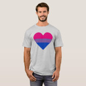 Bisexual Heart Pride T - Shirt (Vorne ganz)