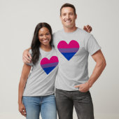 Bisexual Heart Pride T - Shirt (Unisex)