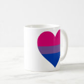 "Bisexual-Herz-" Tasse (VorderseiteRechts)